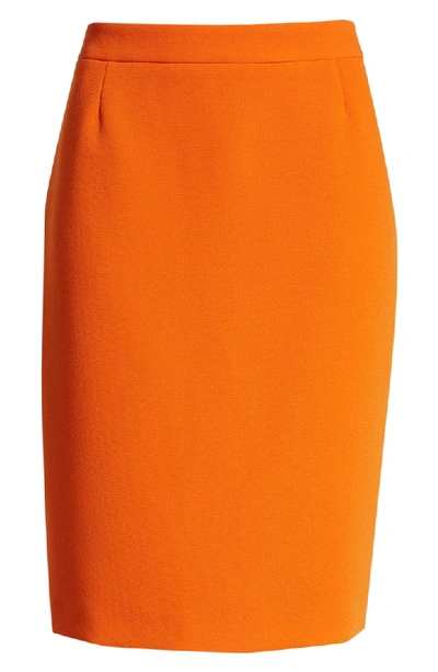 Shop Hugo Boss Vimena Pencil Skirt In Pop Orange