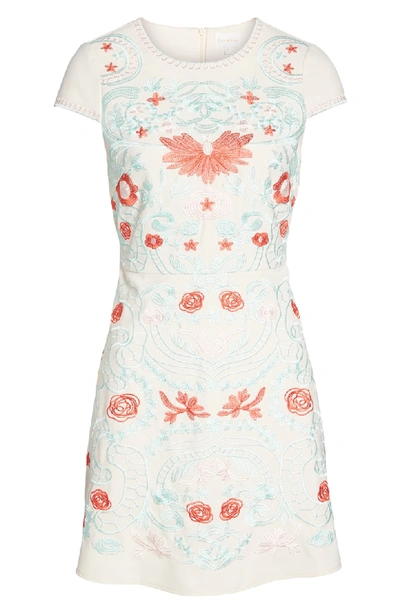 Shop Foxiedox Sierra Embroidered Dress In Aqua Multi