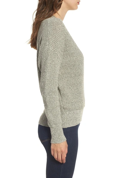 Shop Astr Stephanie Surplice Sweater In Heather Grey