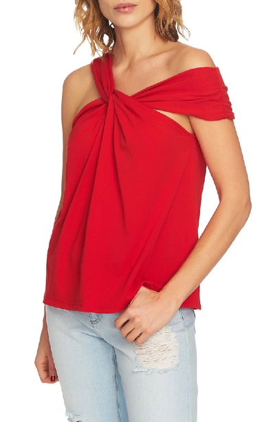 Shop 1.state Twist Front One-shoulder Top In True Red