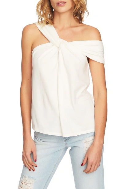 Shop 1.state Twist Front One-shoulder Top In New Ivory