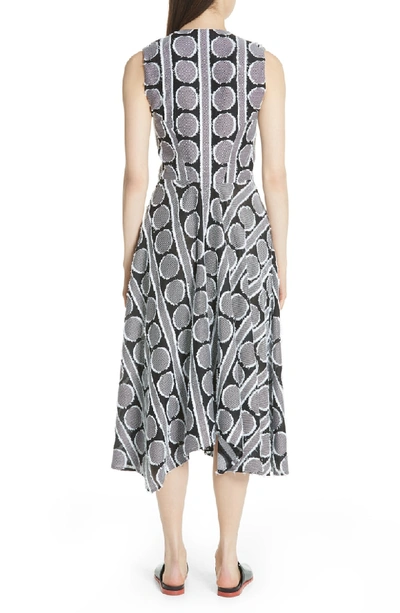 Shop Zero + Maria Cornejo Circle Fil Coupe Dress In Black/white Pepper