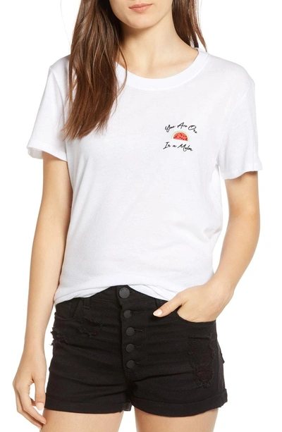 Shop Sub_urban Riot One In A Melon Embroidered Slouched Tee In White