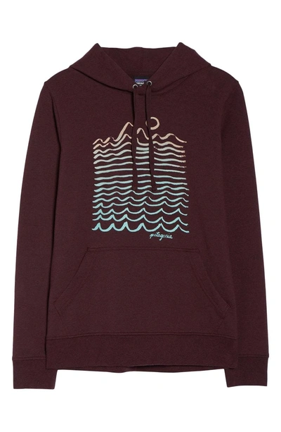 Shop Patagonia Wavy Maybe Ahnya Hoodie In Dark Currant