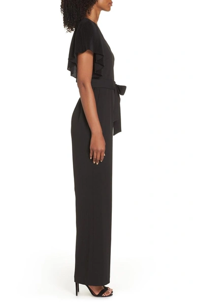 Shop Eliza J Pleat Sleeve Jumpsuit In Black