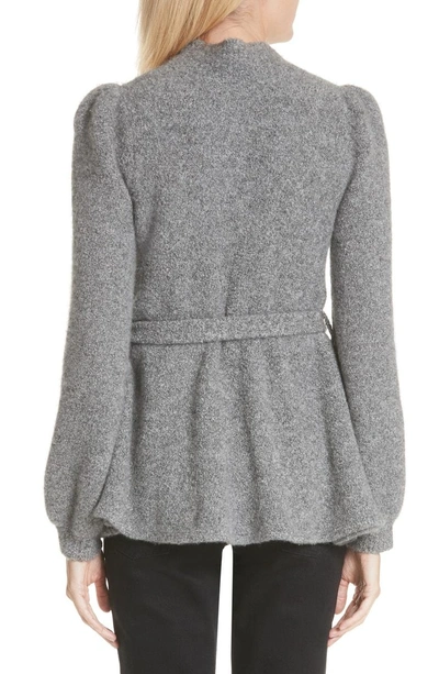 Shop Co Belted Cashmere Blend Sweater In Grey