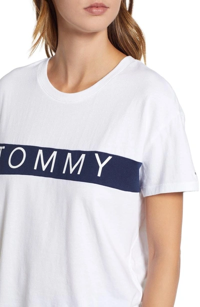 Shop Tommy Jeans Tommy Bold Logo Tee In Bright White