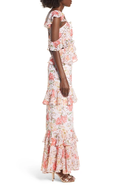 Wayf milan cut clearance out ruffle maxi dress