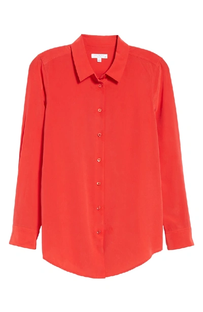 Shop Equipment Essential Silk Blouse In Red Ribbon
