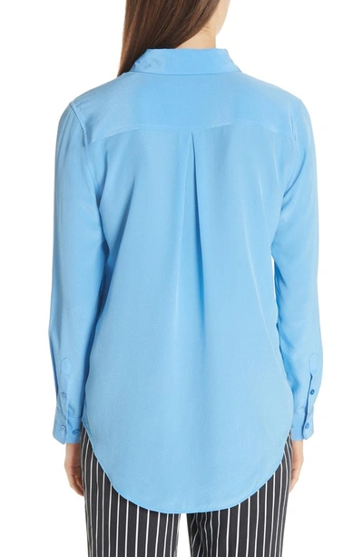 Shop Equipment Essential Silk Blouse In Academy Blue