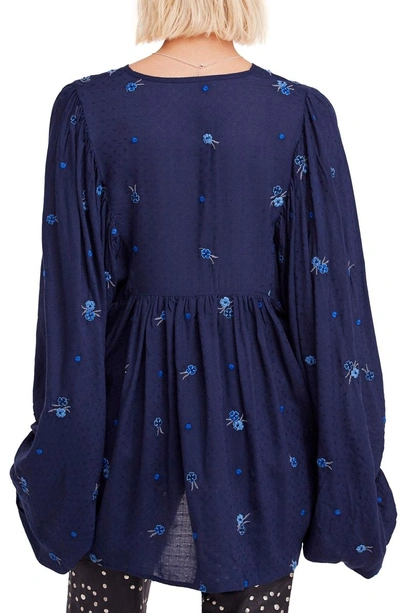 Shop Free People Kiss From A Rose Tunic In Navy