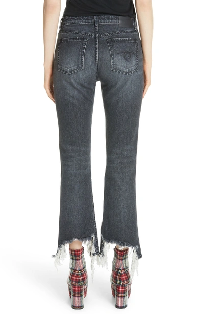 Shop R13 Frayed Kick Fit Jeans In Harper Gray