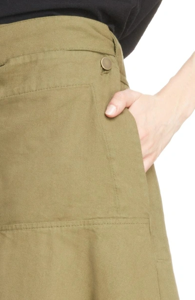 Shop Jw Anderson Fold Front Skirt In Khaki