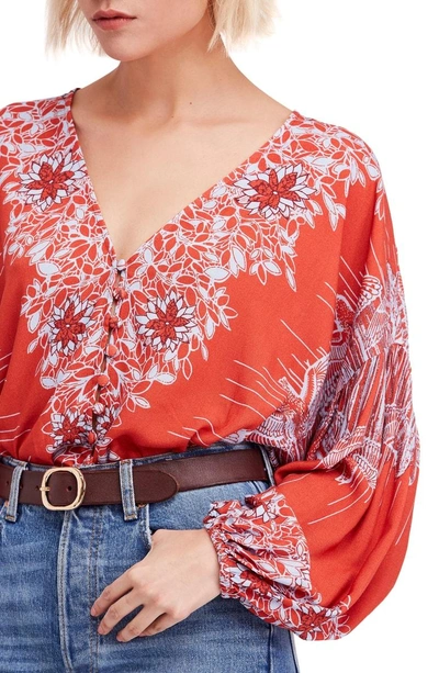 Shop Free People Birds Of A Feather Top In Red
