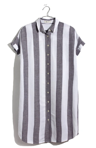 Shop Madewell Maywood Stripe Shirtdress In Rock