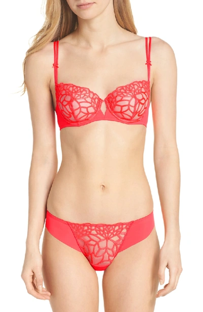 Shop Simone Perele Java Underwire Demi Bra In Ignite