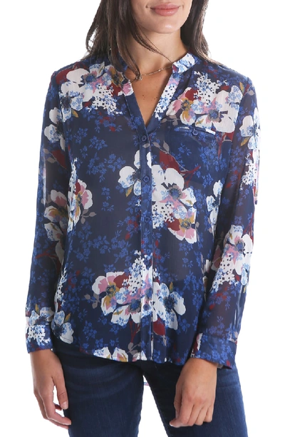 Shop Kut From The Kloth Jasmine Top In Navy/ Ivory