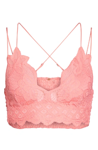 Shop Free People Intimately Fp Adella Longline Bralette In Peach