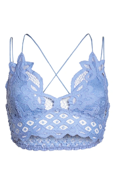 Shop Free People Intimately Fp Adella Longline Bralette In Periwinkle