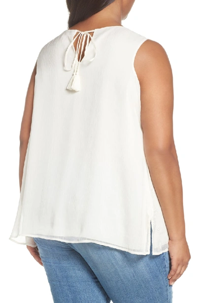 Shop Vince Camuto Eyelet Blouse In Antique White