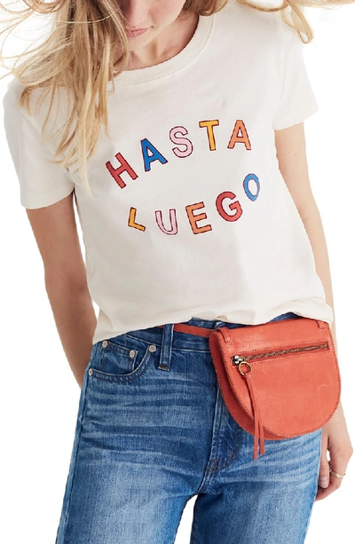 Shop Madewell Hasta Luego Graphic Tee In Vintage Lace