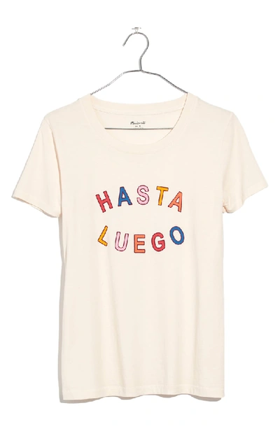 Shop Madewell Hasta Luego Graphic Tee In Vintage Lace