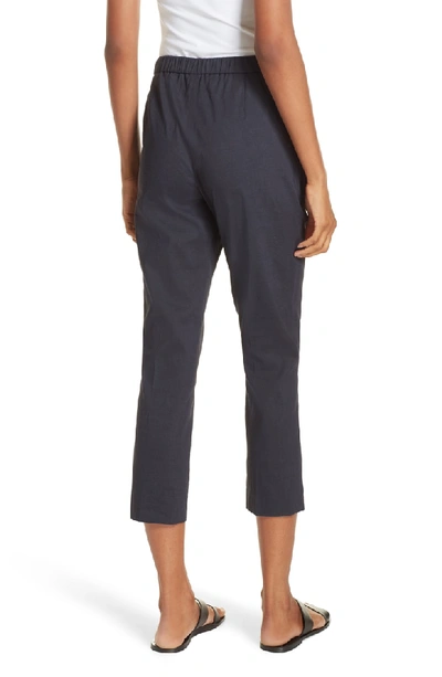 Shop Theory Pull-on Linen Blend Pants In Concord
