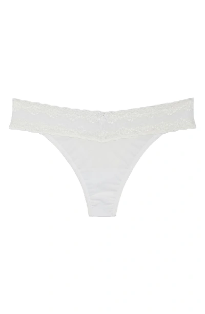 Shop Natori Bliss Perfection Thong In Warm White