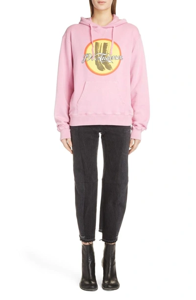 Shop Jw Anderson Boots Cola Hoodie In Candyfloss