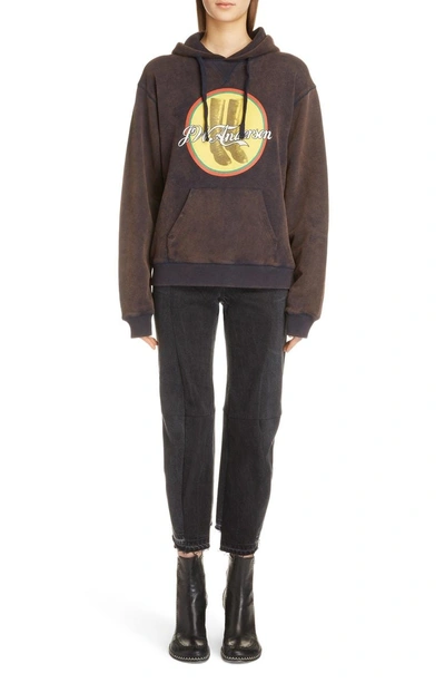 Shop Jw Anderson Boots Cola Hoodie In Ebony