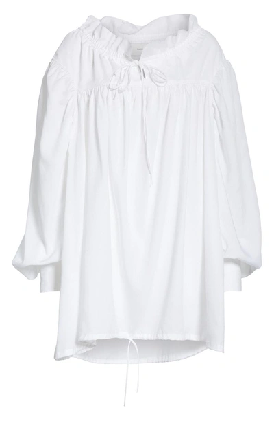 Shop Marques' Almeida Gathered Yoke Shirt In White