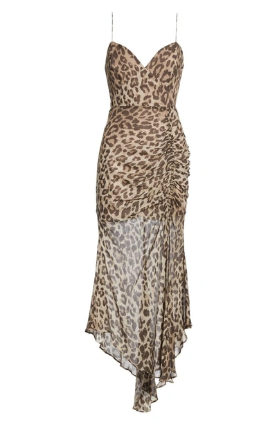 Shop Nicholas Leopard Print Silk Midi Dress
