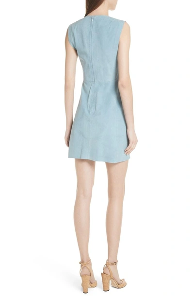 Shop Theory Zinovin S. Double Face Suede Dress In Deep Morning Blue