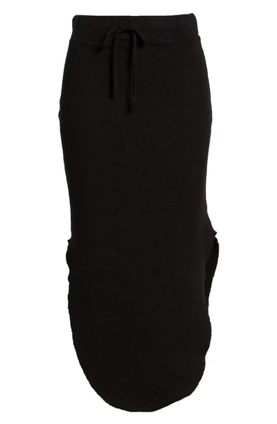 Shop Frank & Eileen Tee Lab Long Fleece Skirt In Blackout