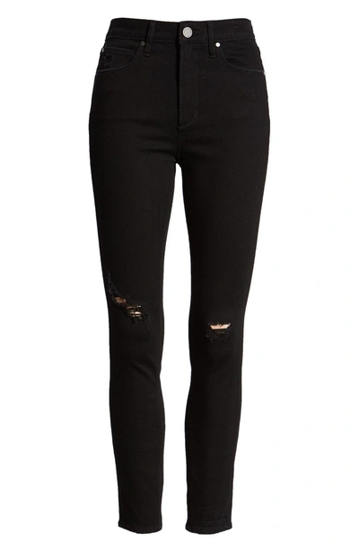 Shop Articles Of Society Heather Ripped High Rise Jeans In Peterson Decon Black