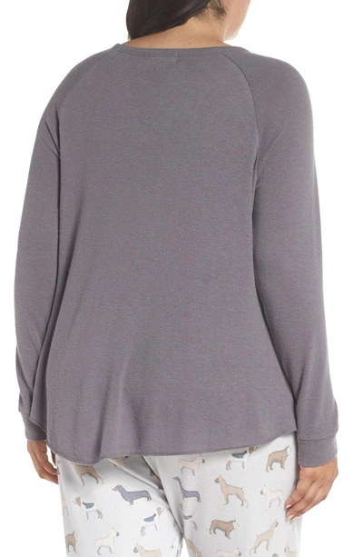 Shop Pj Salvage Graphic Lounge Top In Grey