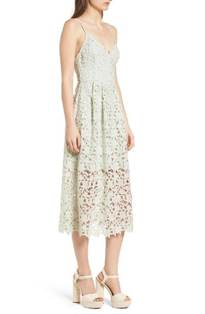 Shop Astr Lace Midi Dress In Mint