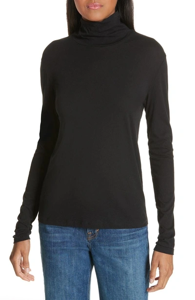 Vince Pima Cotton Turtleneck In Black ModeSens