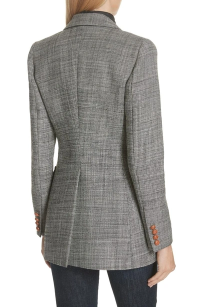 Shop Smythe Birkin Wool Blazer In Grey Tweed