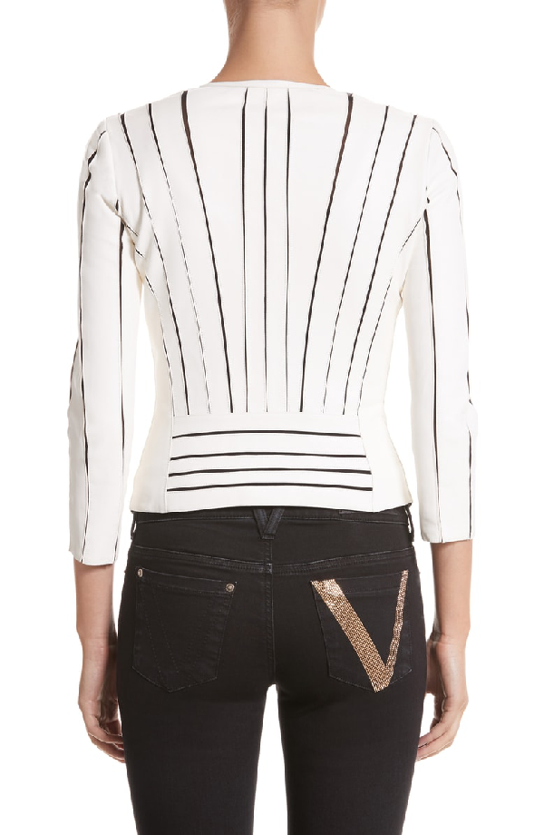 versace collection leather jacket