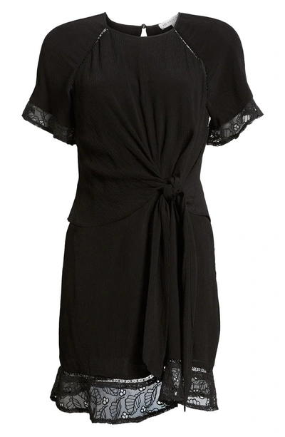 Shop Heartloom Ansel Lace Trim A-line Dress In Black