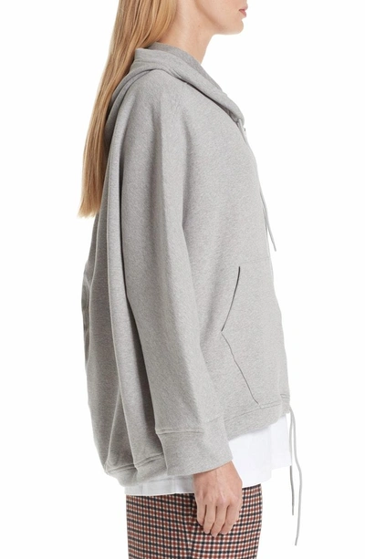 Shop Balenciaga Cocoon Hoodie In Heather Grey