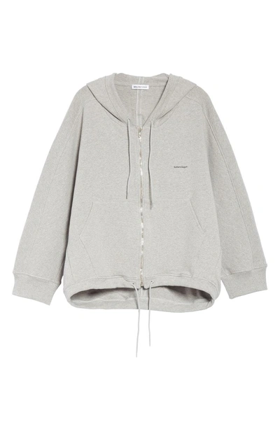 Shop Balenciaga Cocoon Hoodie In Heather Grey