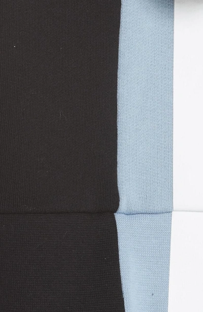 Shop Etre Cecile Colorblock Crop Zip Hoodie In Dusty Blue/ Black