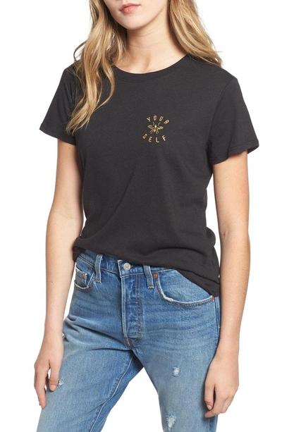 Shop Sub_urban Riot Bee Yourself Slouched Tee In Black