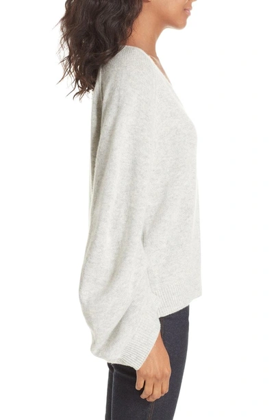 Shop Brochu Walker Wool & Cashmere Sweater In Argent Grey Melange