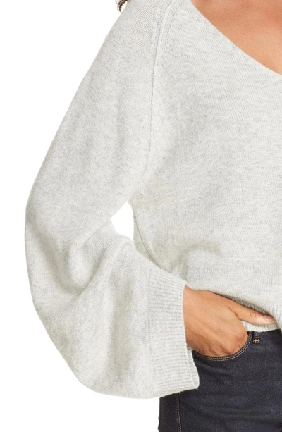Shop Brochu Walker Wool & Cashmere Sweater In Argent Grey Melange