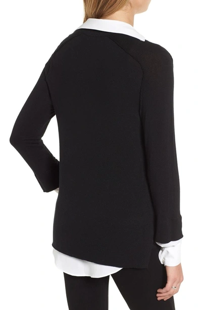 Shop Bailey44 Grand Duke Layer Sweater In Black/ Chalk