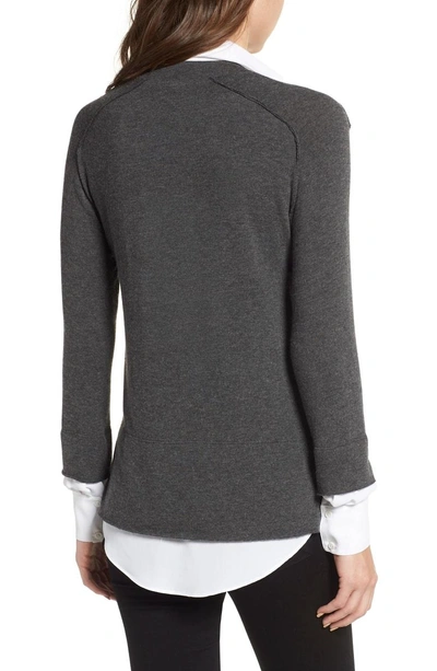 Shop Bailey44 Grand Duke Layer Sweater In Anthracite/chalk