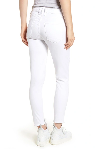 Shop Mcguire Split Hem High Waist Ankle Skinny Jeans In White Lie